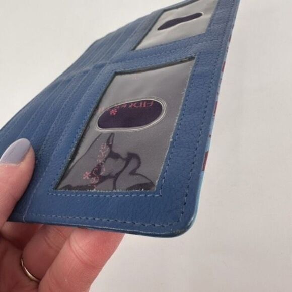 Anuschka Women's Hand Painted Genuine Leather RFID Organizer Wallet Multicolor - Picture 8 of 11